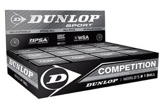 Dunlop Competition Single Dot Squash Ball 12pk