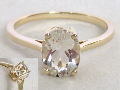 9k Yellow Gold 2.25ct White Topaz Ring
