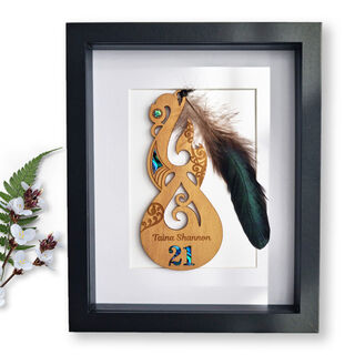 Te Manaia - 21st Birthday Key Alternative | Framed & Personalised | Graduation Gift | Award