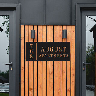 Modern Apartment Address Sign