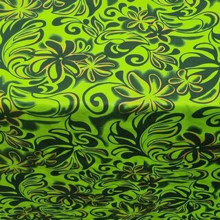 Tropical Island Fabric Drop Green (H: 3m x W: 1.2m) Both Ends Sleeved