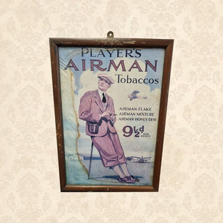 Retro Cigarette Ad - Player’s Airman Tobaccos Framed Print (H: 30cm x W: 21cm)