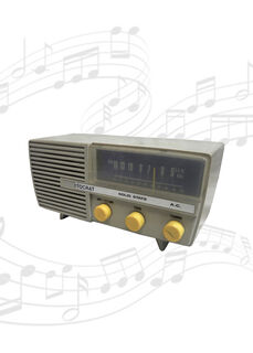 Radio Small #1 Autocrat 50’s Cream/Grey (H:16cm x L:31.5cm x D:13cm)