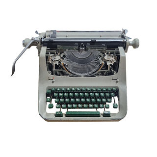Typewriter #4 - Facit T2 Grey & Green 1960’s - Working (H: 24cm x L: 49cm x D: 37cm)