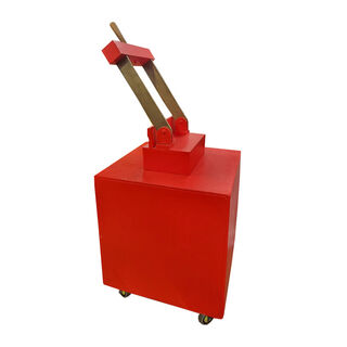 Large Red lever / Switch on Red Base (H: 1.4m x W: 0.58m x L: 0.58m)