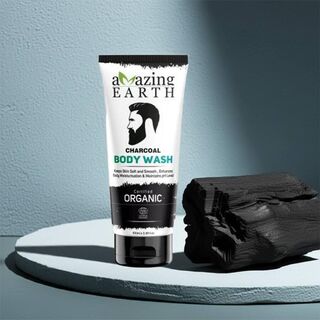 Certified Organic Charcoal Body Wash for Dull and Blemished Skin 100ml | Amazing Earth