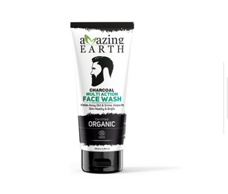 Certified Organic Charcoal Face Wash for Men 100ml | Amazing Earth