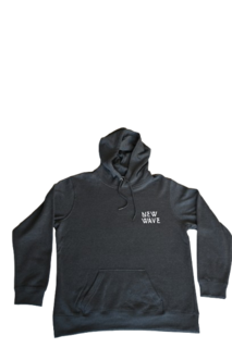 New Wave Retro Print Hoodie Charcoal  - Adult