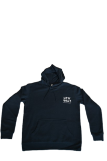 New Wave Retro Print Hoodie Carbon Blue - Adult