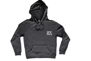 New Wave Retro Print Hoodie Coal - Adult