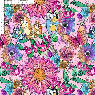 Dogs on Bright floral - Exclusive