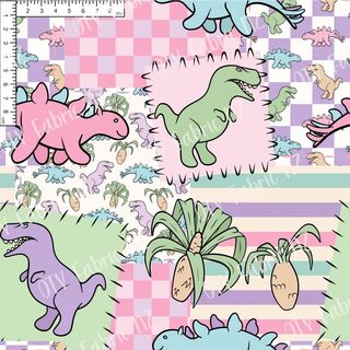 Pink patchwork dino