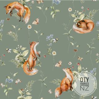 Sage woodland foxes cl220gsm