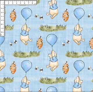 Blue linen bear