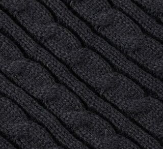 Charcoal black cable knit