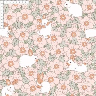 Pastel pink floral bunny