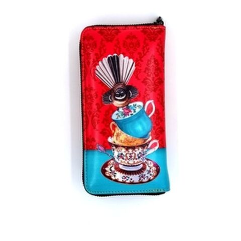 LONG WALLET 3 TEACUPS FANTAIL