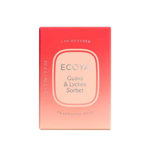 ECOYA CAR DIFFUSER PODS GUAVA & LYCHEE SORBET