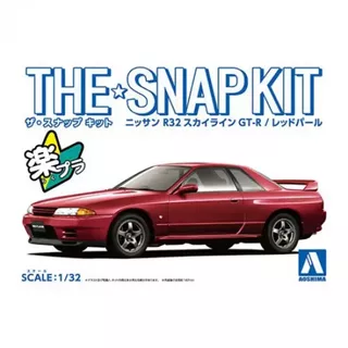Aoshima 1/32 SNAP KIT #14-E Nissan R32 Skyline GT-R (Red Pearl)
