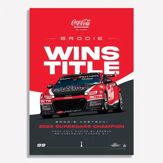 Brodie Wins Title Limited Edition Illustrated Print - Authentic Collectibles