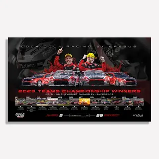 Coca-Cola Racing By Erebus 2023 Supercars Teams Championship Winners Limited Edition Print - Authentic Collectibles