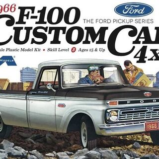 1966 Ford F100 Custom Cab 4x4 Truck 1/25 Moebius Models