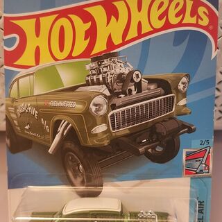 Hot Wheels Chevy Bel Air 2/5 1955 Chevy Bel Air Gasser - Green