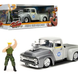 Jada 1/24 Street Fighter Guile & 1956 Ford F-100