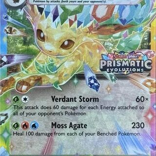 Pokémon TCG: Leafeon EX Prismatic Evolutions Stamped Card