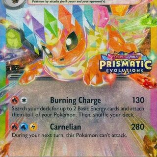 Pokémon TCG: Flareon EX Prismatic Evolutions Stamped Card