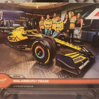Topps Now 2024 McLaren Team Tribute to Ayrton Senna - Monaco GP