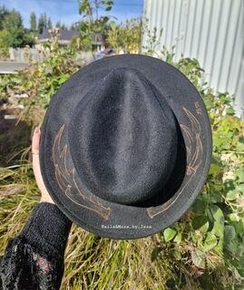 Antler Wide Brim Hat