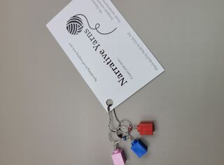 Narrative Yarns Stitch Marker Sets - 3 charm on ring