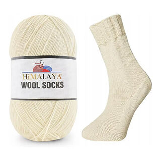 Himalaya Wool Sock Yarn - Solid - Cream (834)