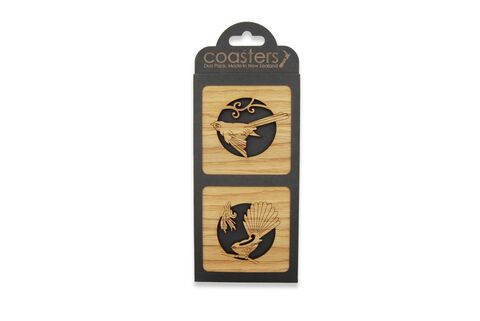 Duo Wooden Coasters Fantail