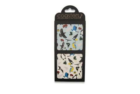 Duo Pattern Coasters Bird Life