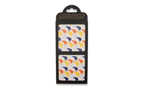 Duo Pattern Coasters Locals Kiwi