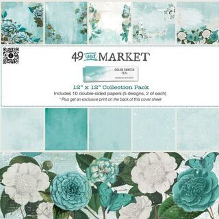 49 and Market Color Swatch - Teal 12x12 Collection Pack