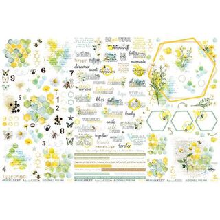 49 and Market - Botanical Buzz - Rub On Transfers