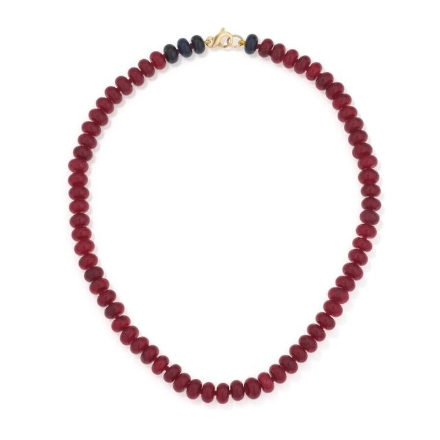 PAINT THE TOWN RED 9-carat gold beaded necklace