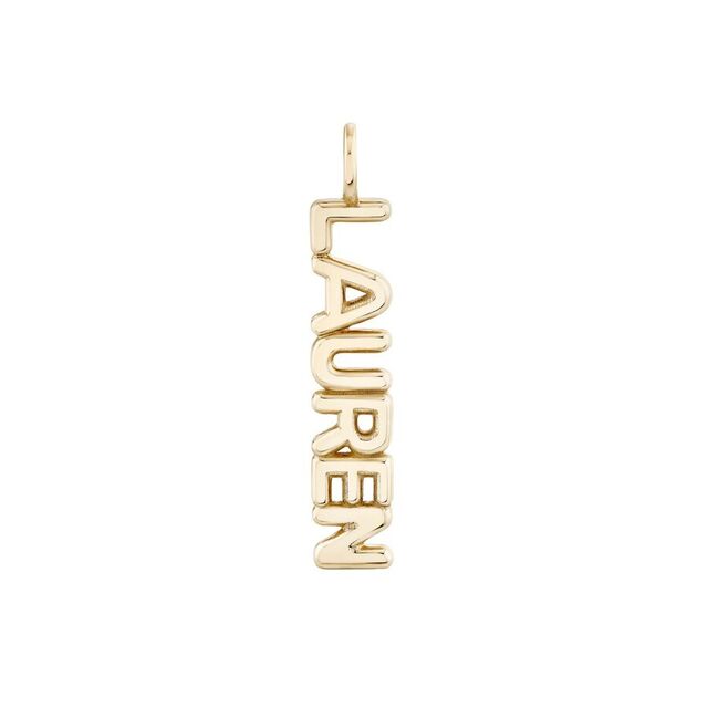 HELIUM NAME IT 14-carat gold charm