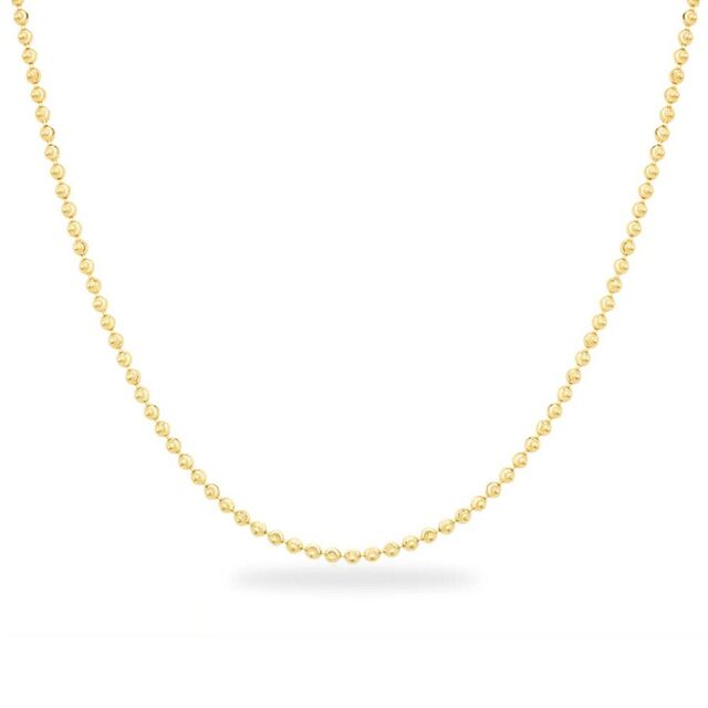 STANLEY 14-carat gold beaded ball chain