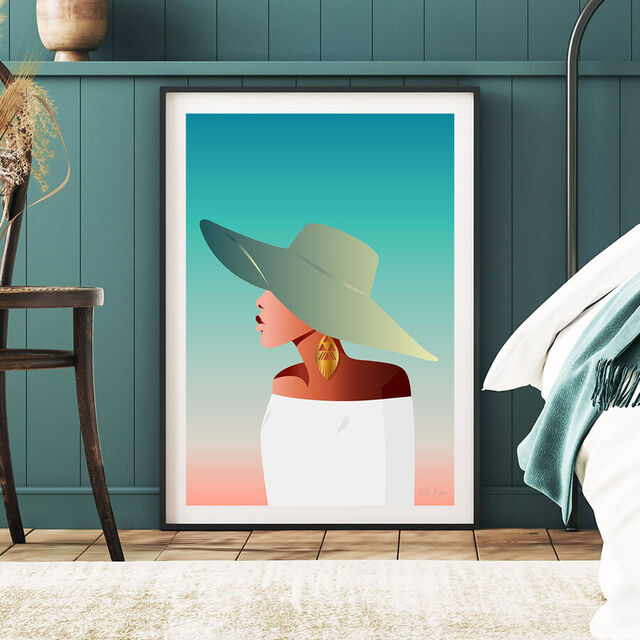 Wahine of the Sand and Sea - Art Print by Willa Black