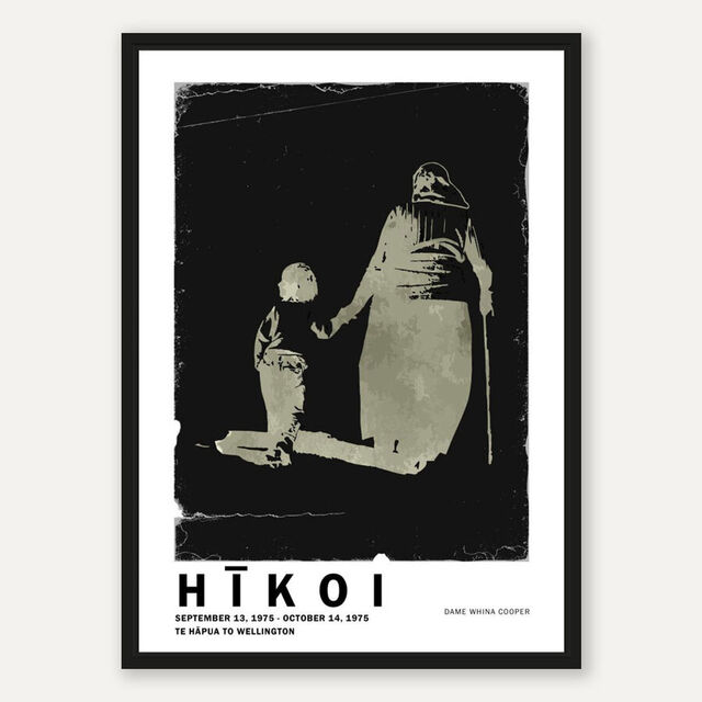 New Zealand History Abstract Art Print - Hikoi - Dame Whina Cooper