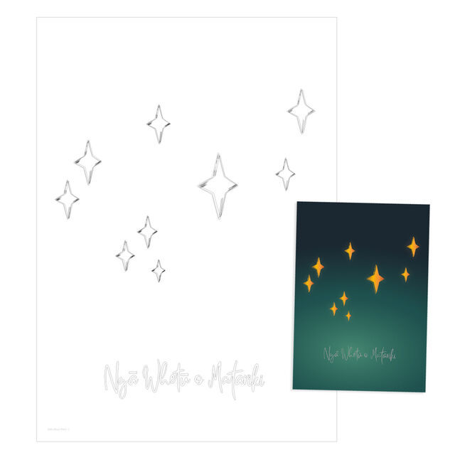 DIY Paint Me Art Print - Matariki Stars Art Print by Willa Black
