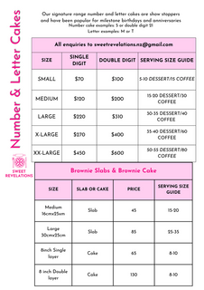 Monogram Cakes and Brownie slabs and Brownie Cakes