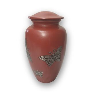 Ceramic Adult Urn - Terracotta with Butterfly