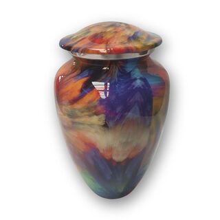 Ceramic Adult Urn - Multicolour Abstract