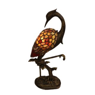 Crane Amber Leadlight
