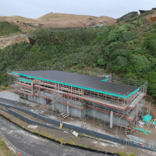 Kariaotahi Surf Lifesaving Club moves towards completion.